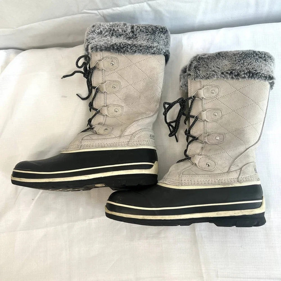 Khombu Emily Suede Faux Fur‎ Leather Winter Boots Women's Size 9 - Picture 6 of 14